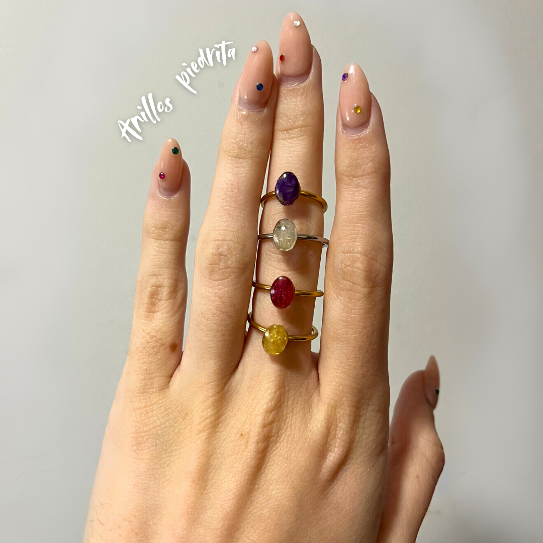 Anillos piedrita